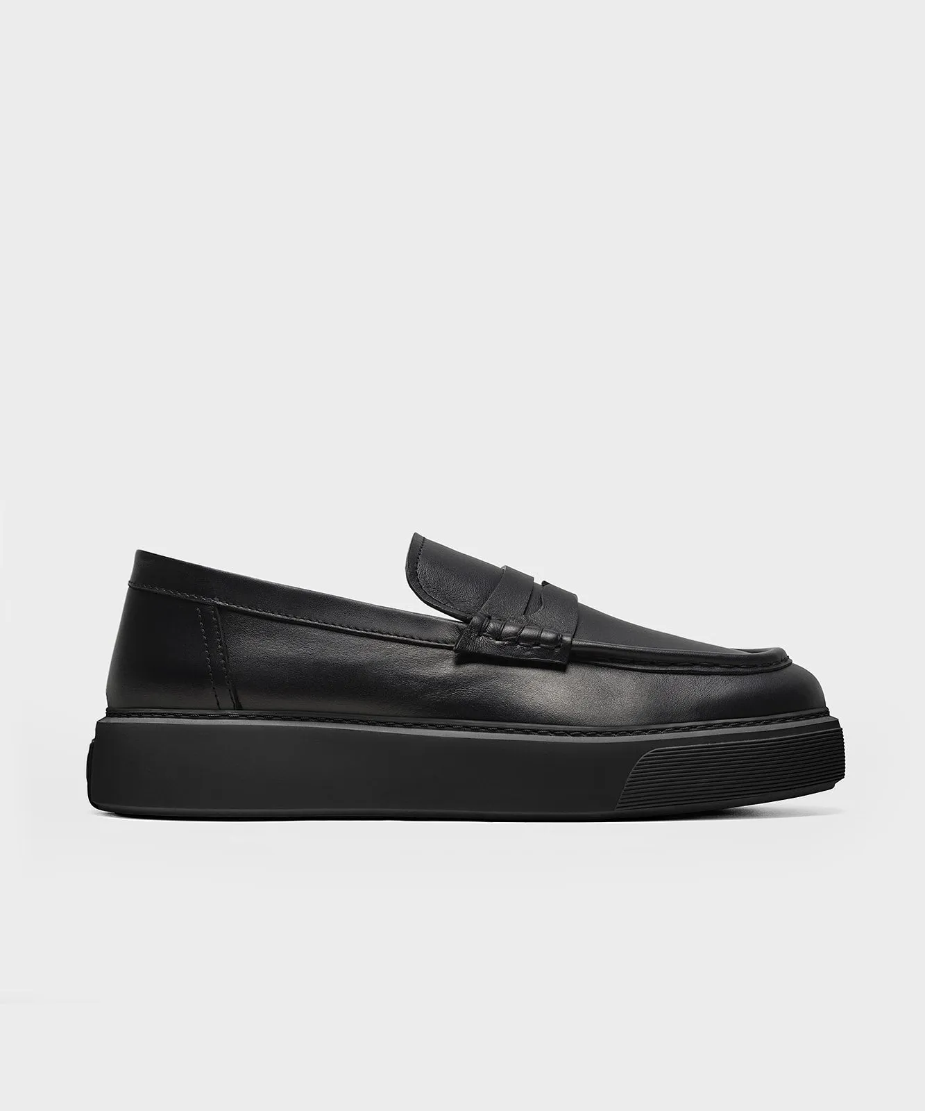 The Loafer All Black Calf leather