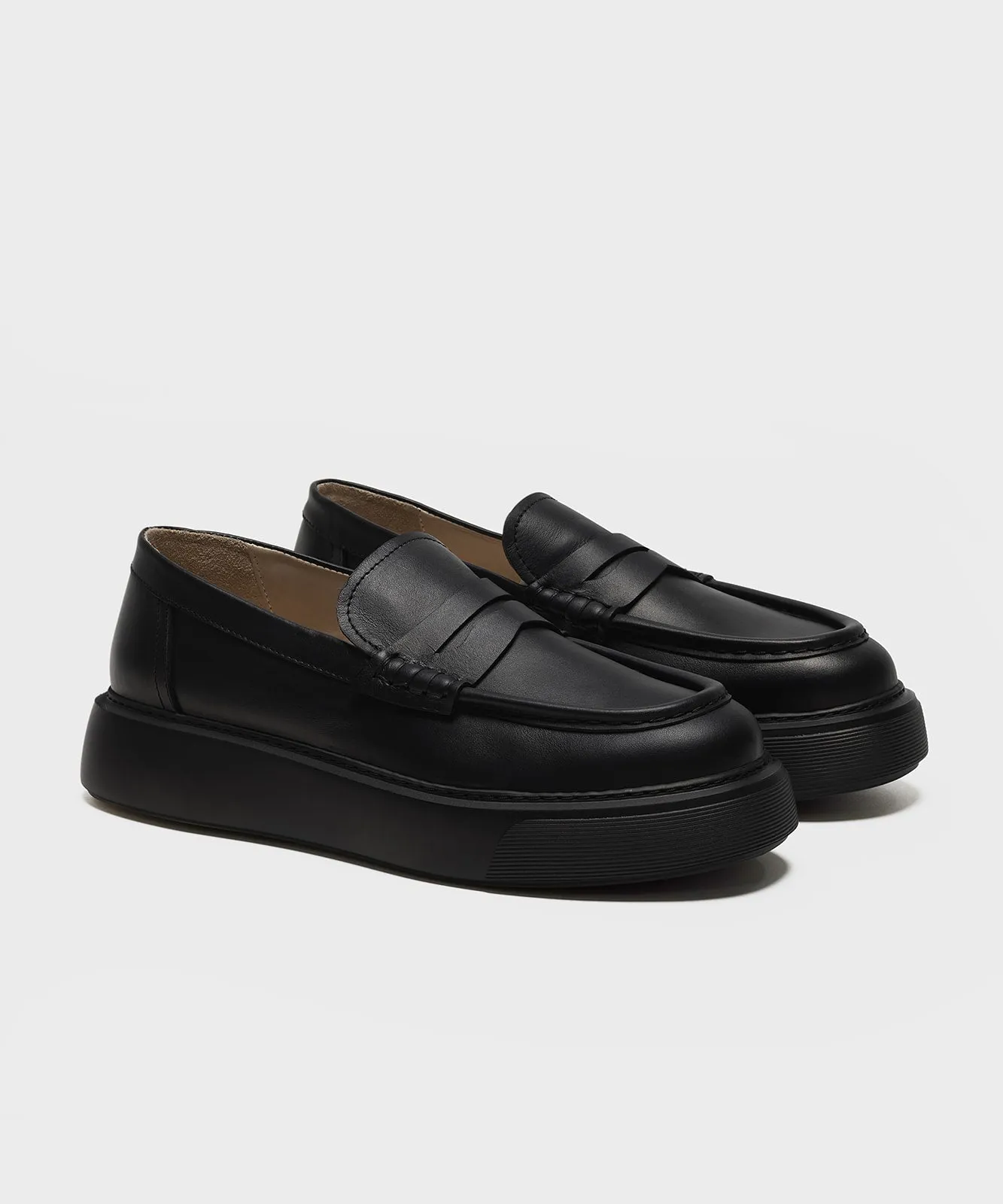 The Loafer All Black Calf leather