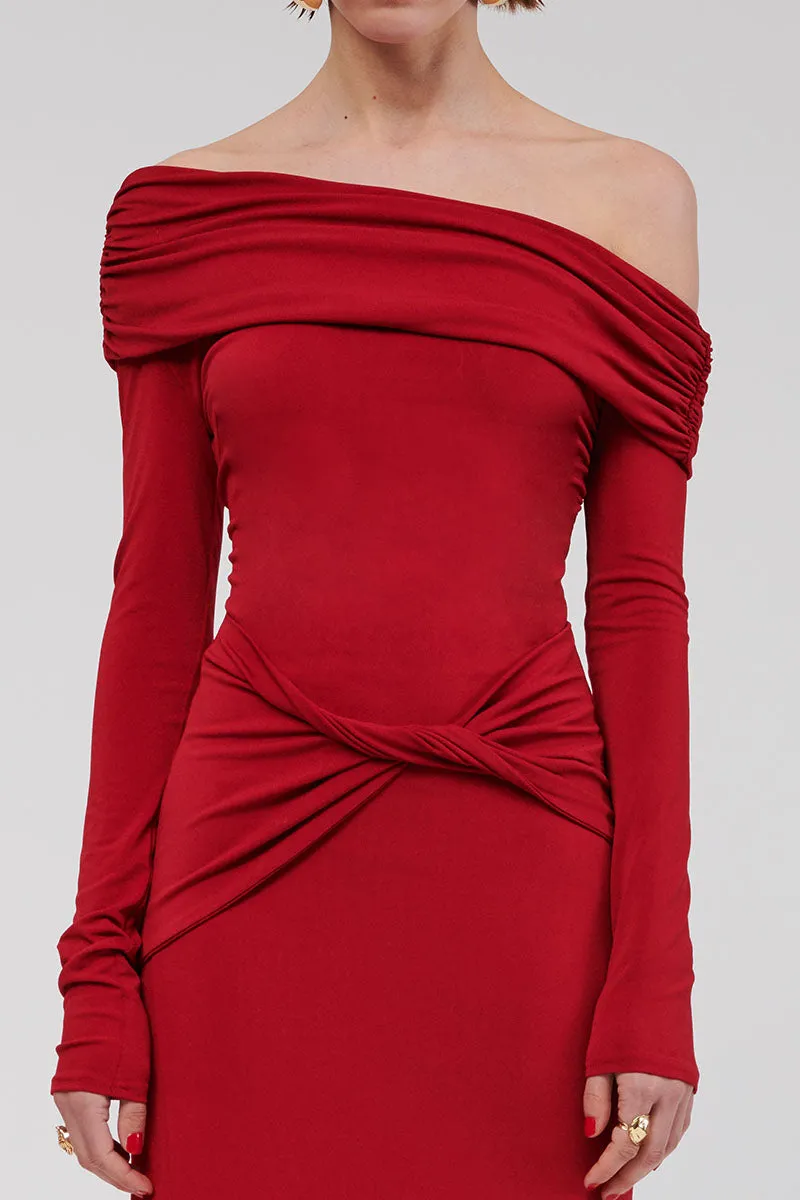 Theta Twist Front Maxi Dress