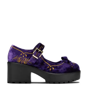 Tira Velvet Mary Janes ‘Royal Manor Edition’-Purple-Size 12-Clearance
