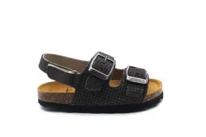 Tocoto Vintage Dark Grey Two Buckle Sandal