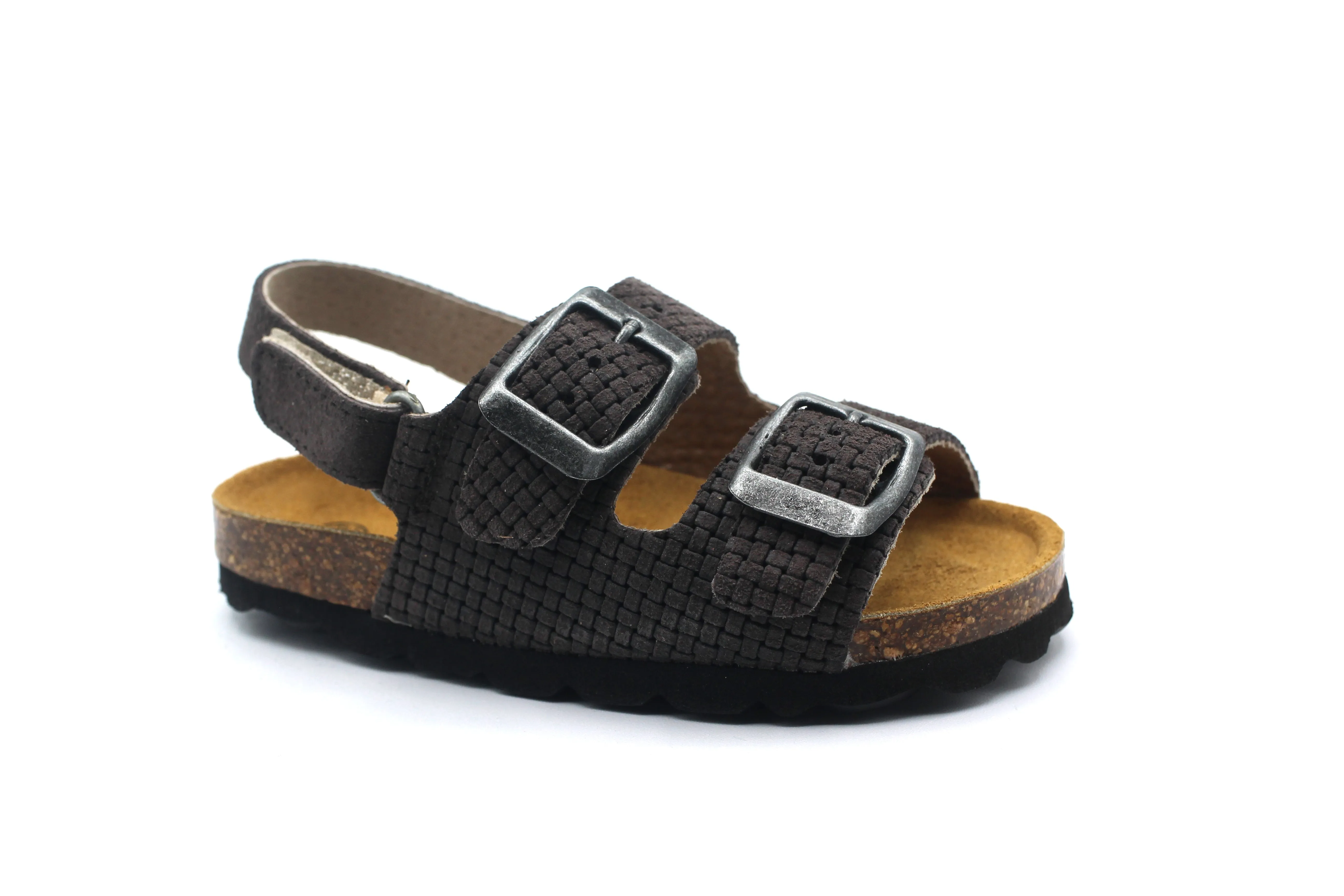 Tocoto Vintage Dark Grey Two Buckle Sandal