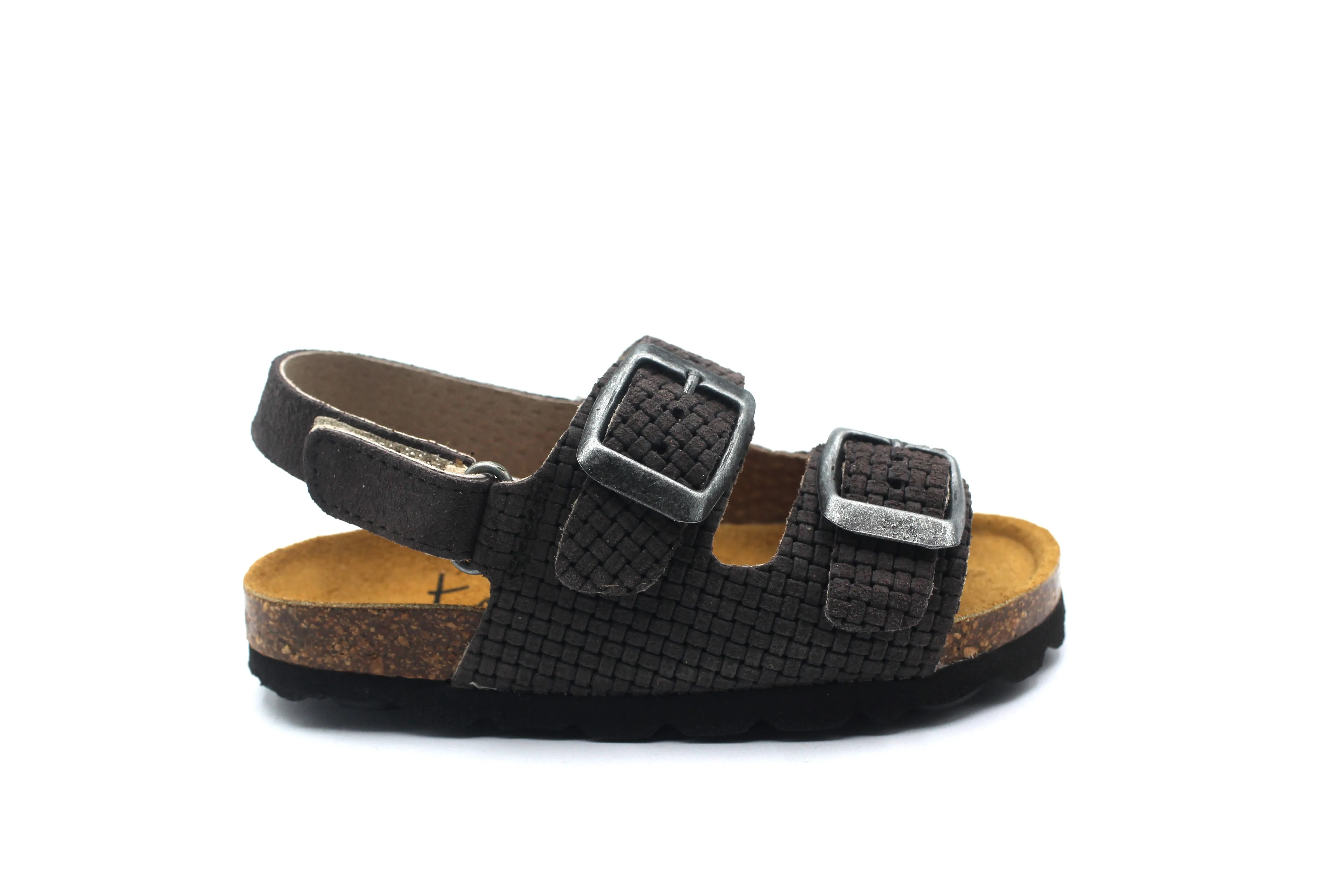 Tocoto Vintage Dark Grey Two Buckle Sandal
