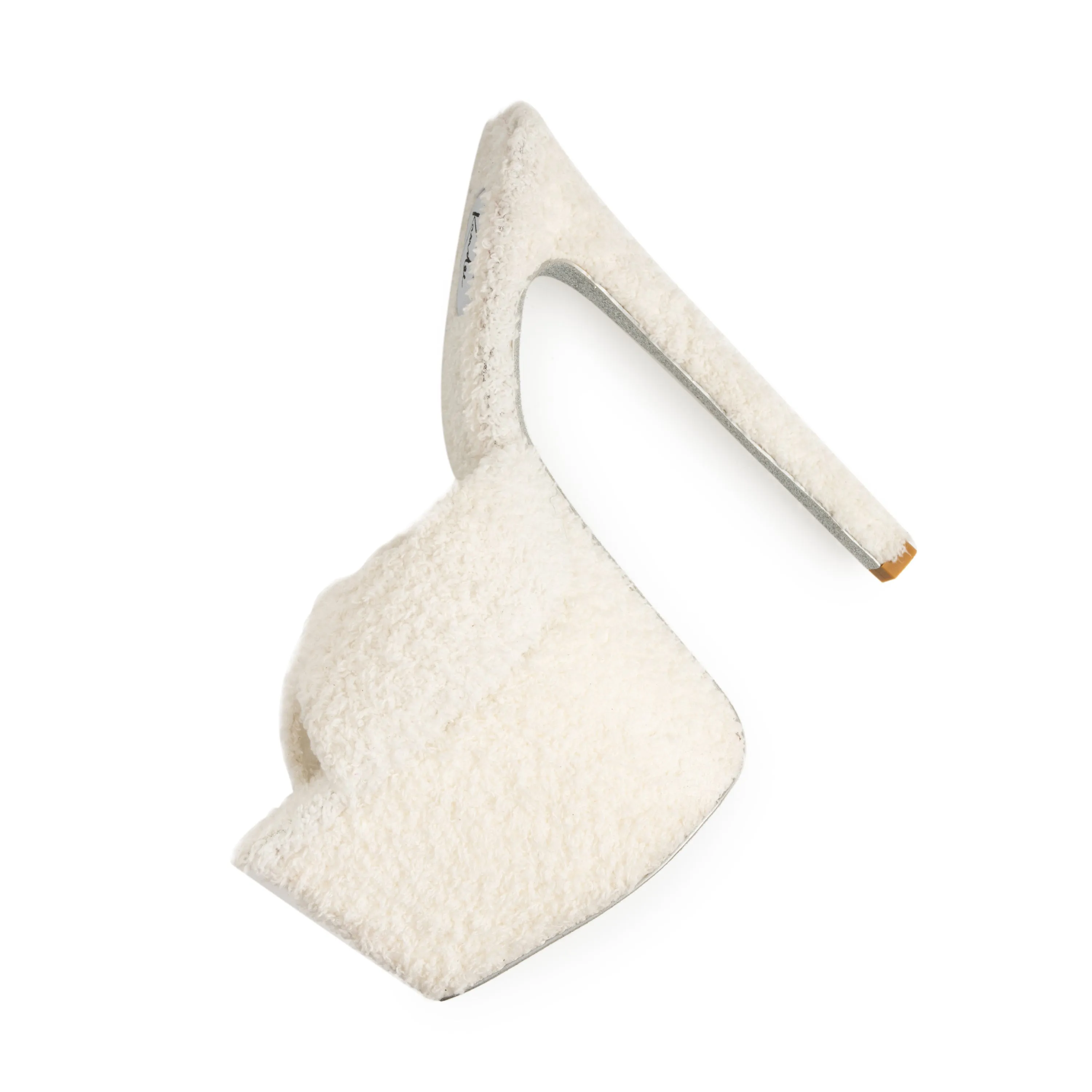 TOWELLING WHITE PLATFORM MULES