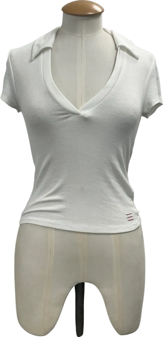 Urban Outfitters White  Polo Shirt UK S