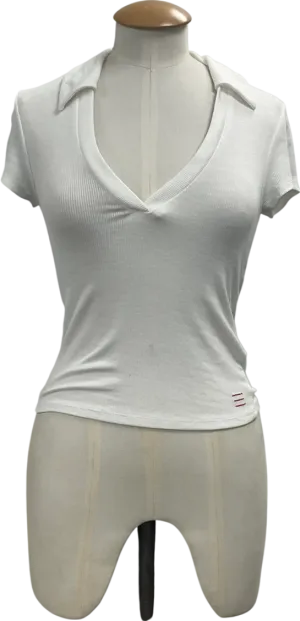 Urban Outfitters White  Polo Shirt UK S