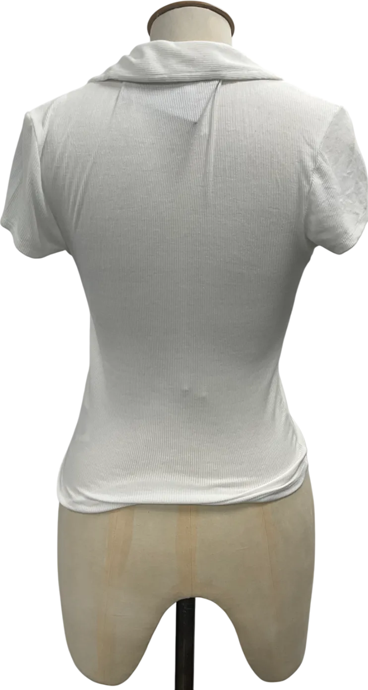 Urban Outfitters White  Polo Shirt UK S