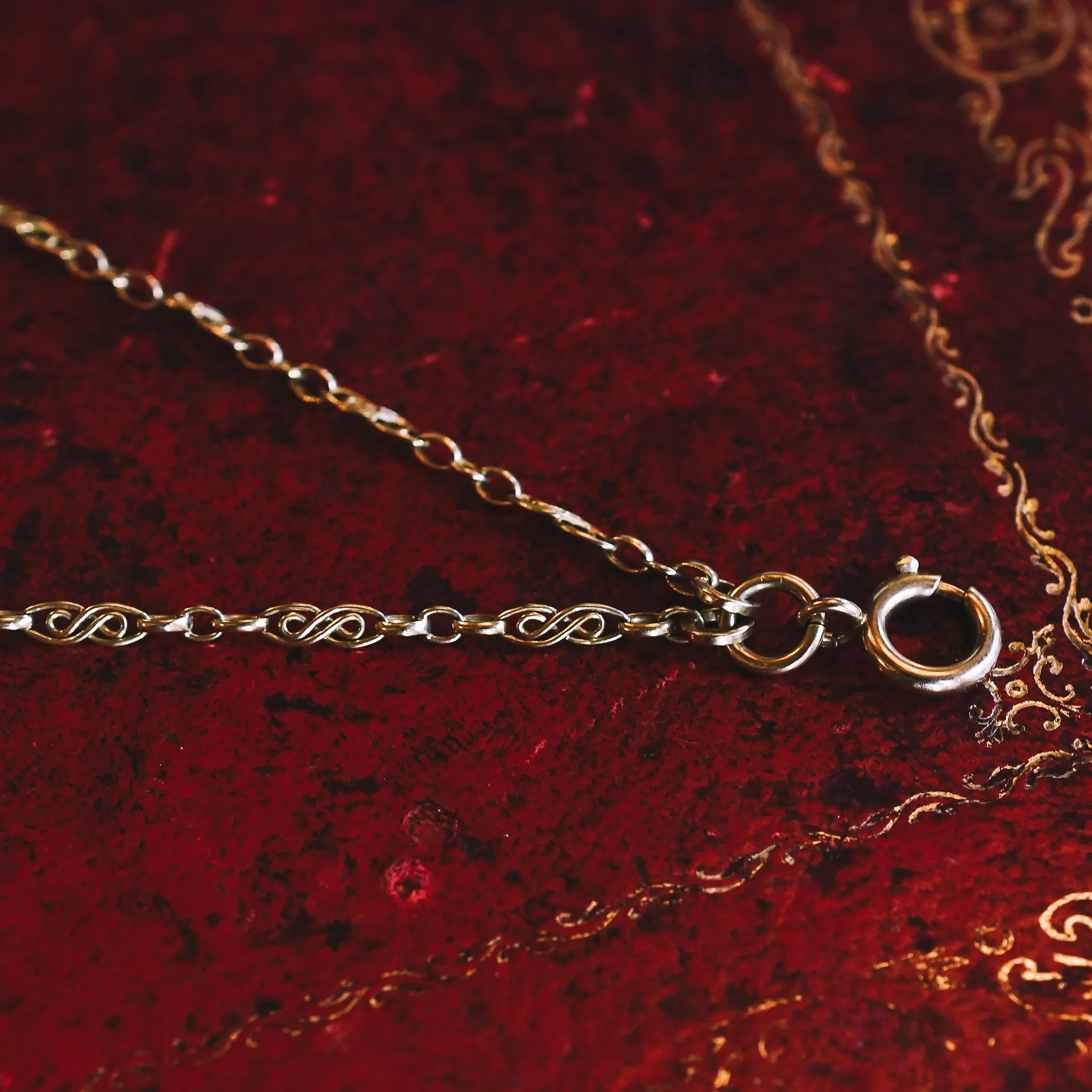 Victorian 18k Gold Fancy-Link Guard Chain, 61"