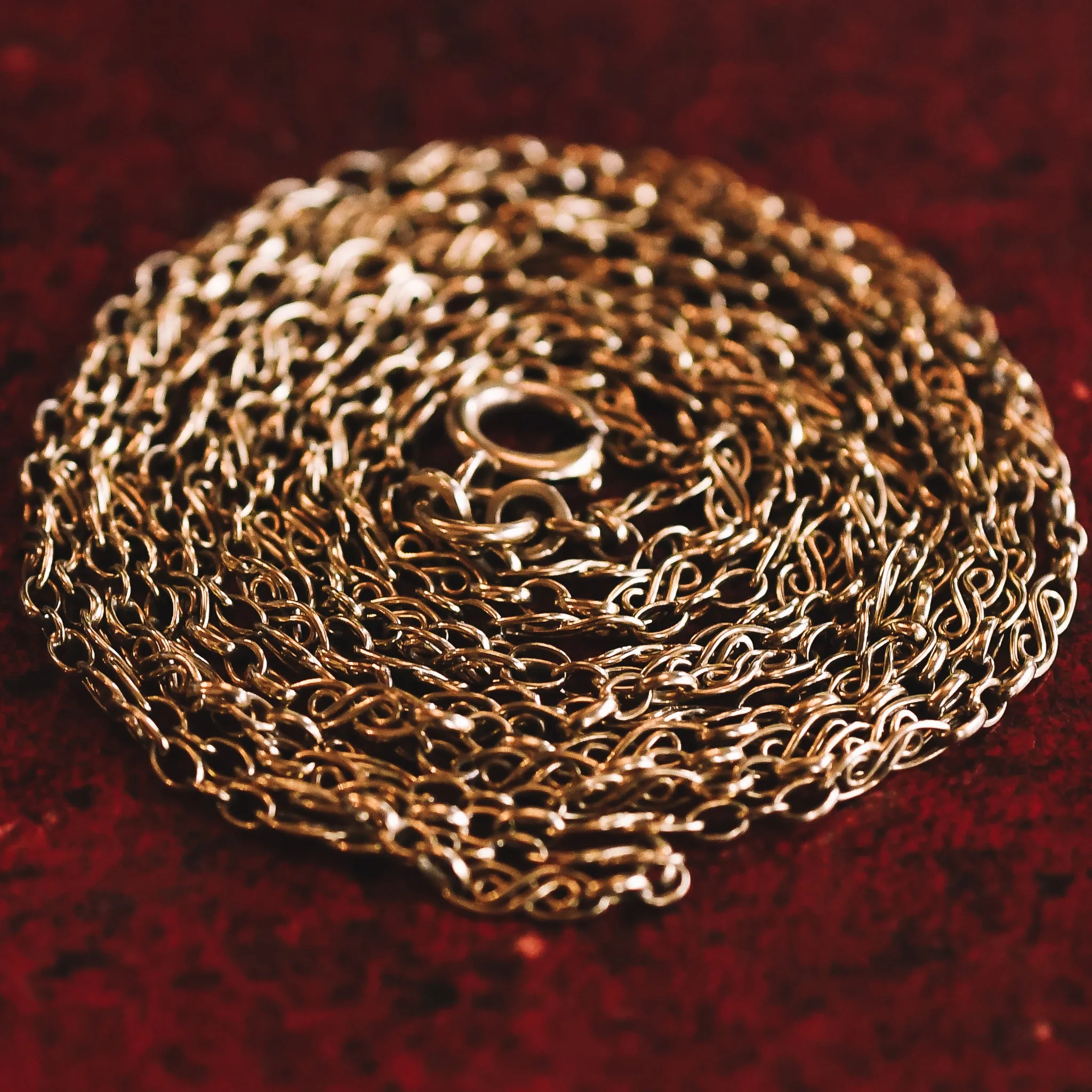 Victorian 18k Gold Fancy-Link Guard Chain, 61"