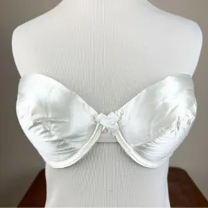 Victorias Secret Vintage 90s Strapless White Push Up 34C