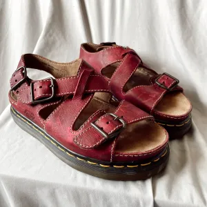 Vintage Burgundy Sandals