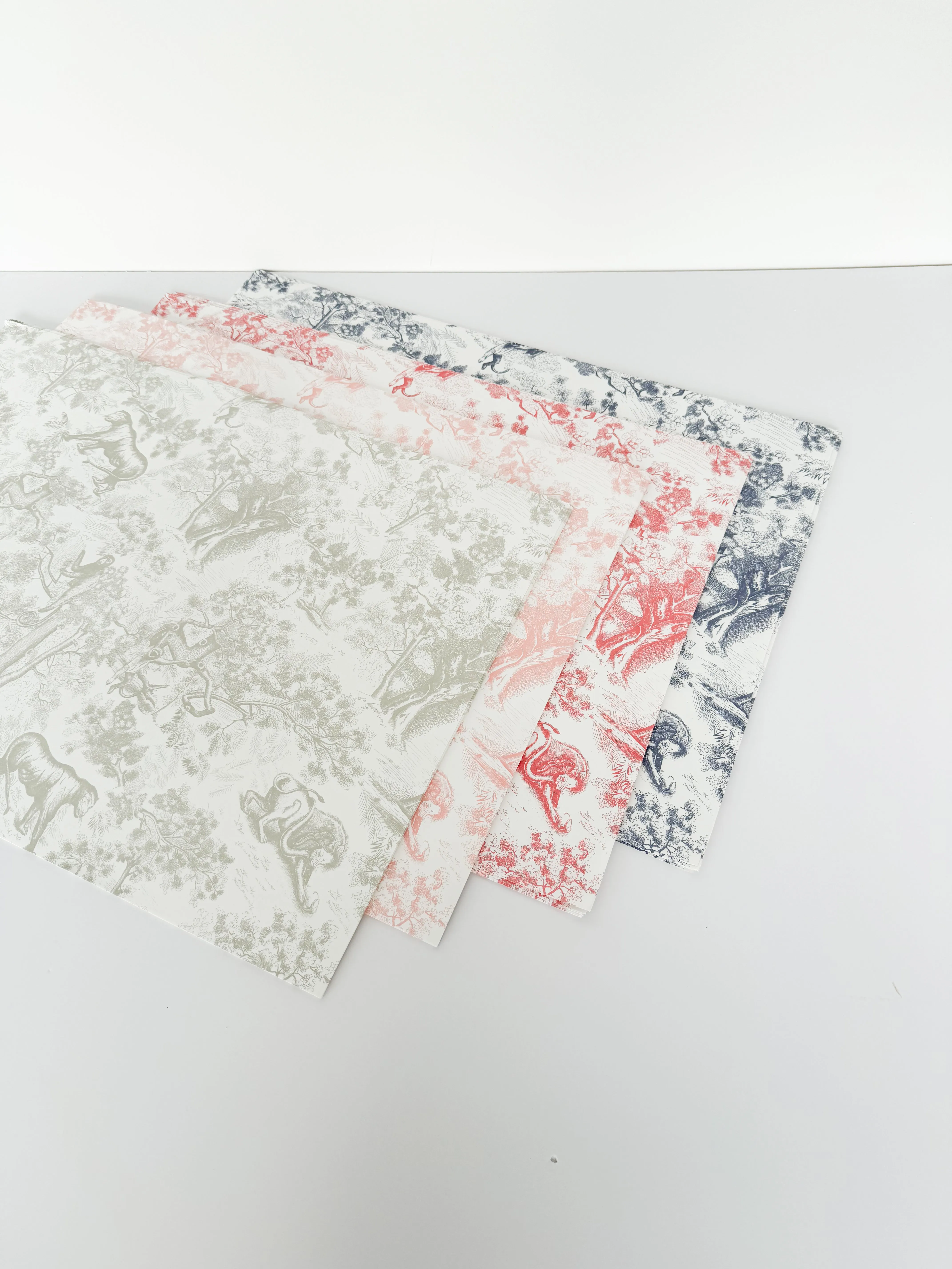Vintage French Style Print Wrapping Paper