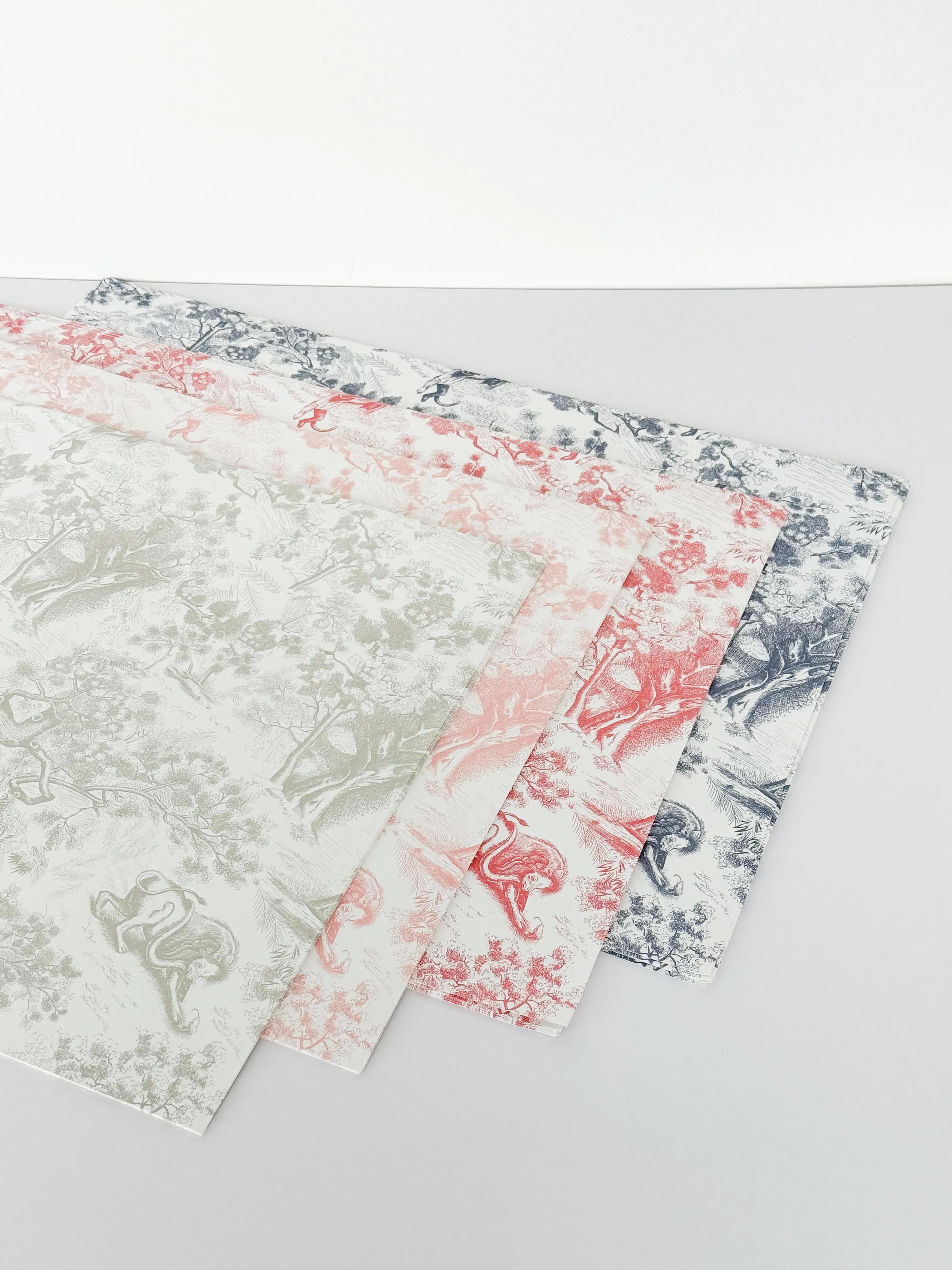 Vintage French Style Print Wrapping Paper