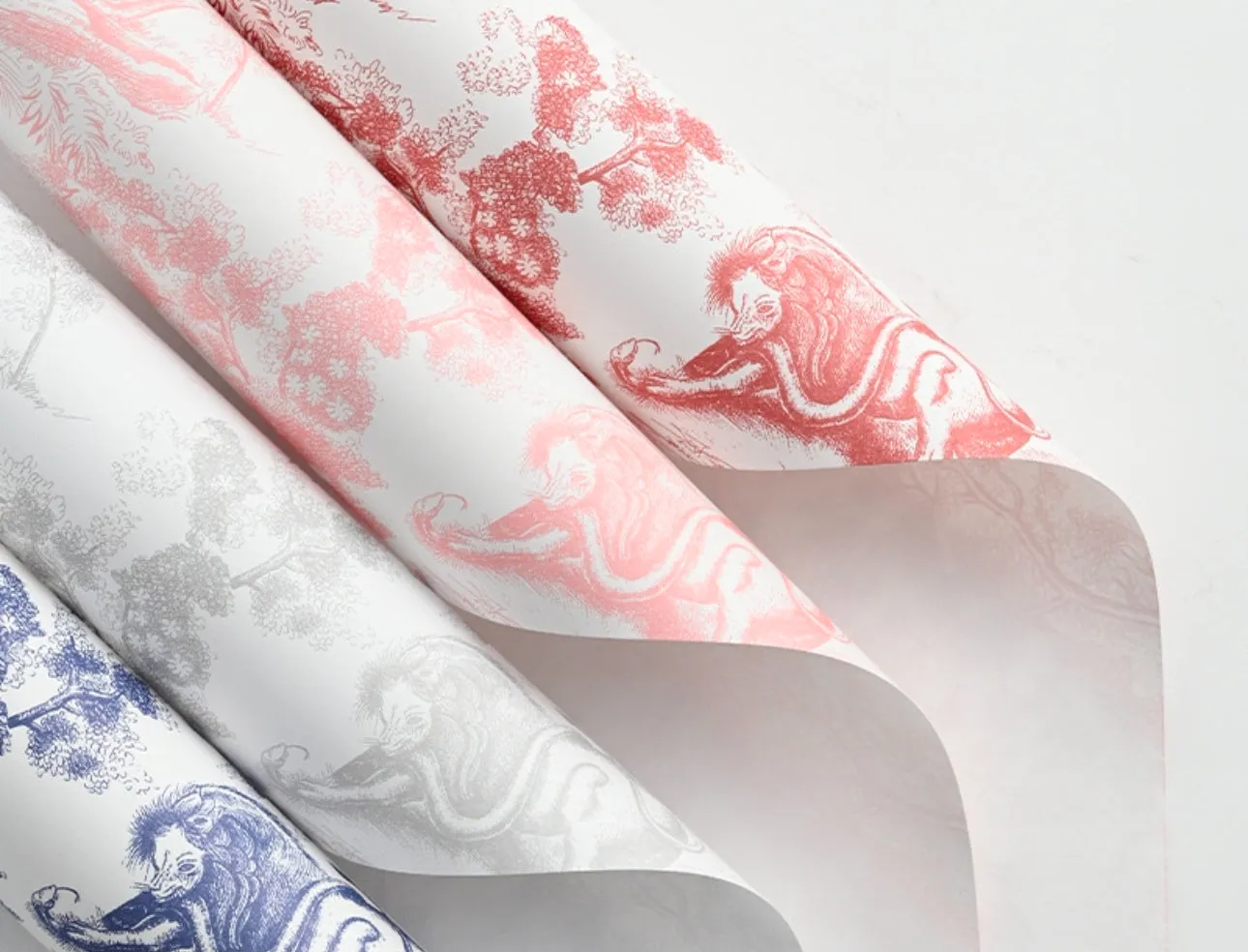 Vintage French Style Print Wrapping Paper