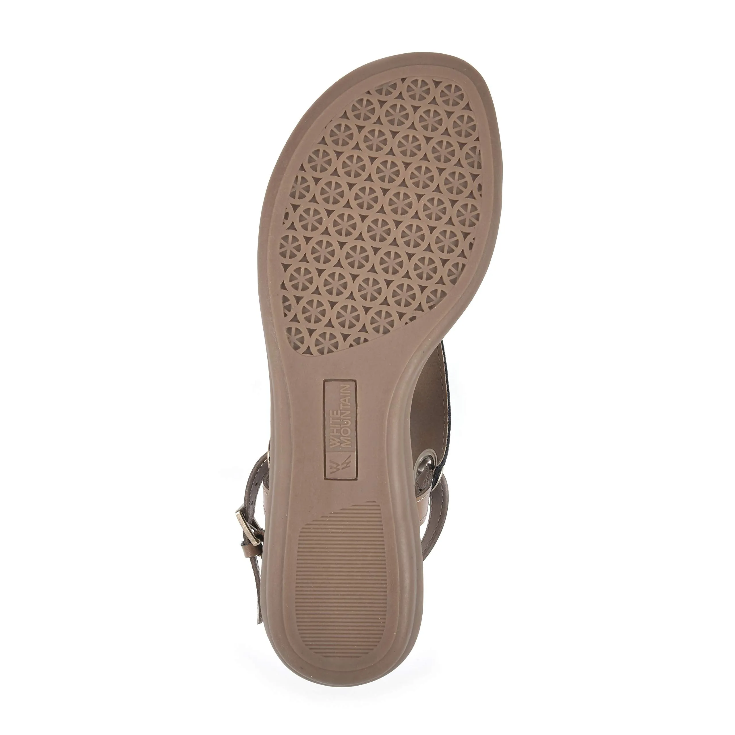 WHITE MOUNTAIN Shoes London Women's Flat Sandal, Black/Hc Smooth, 9.5 M