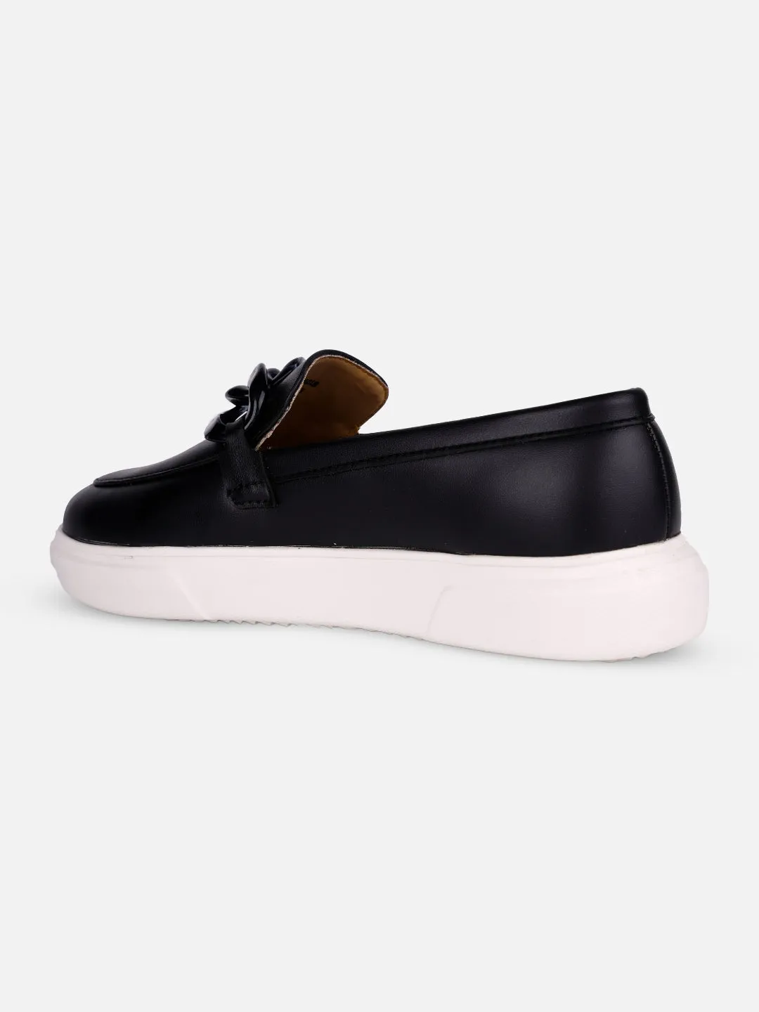 Women's Black Casual Slip On (IU1018)