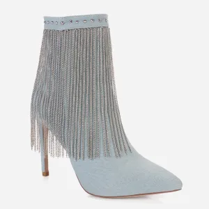 Women's "BRIAR" Mid Calf Fringe Detailing Boots