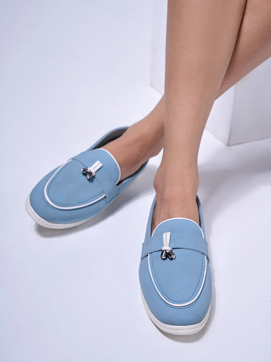 Women's Sky Blue Trendy Slip On (IU2005)
