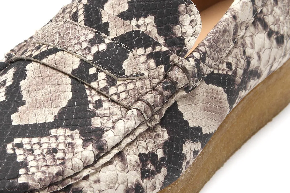 Women's Wallabee Loafer Grey Snake Leather