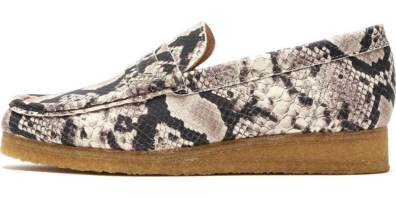 Women's Wallabee Loafer Grey Snake Leather