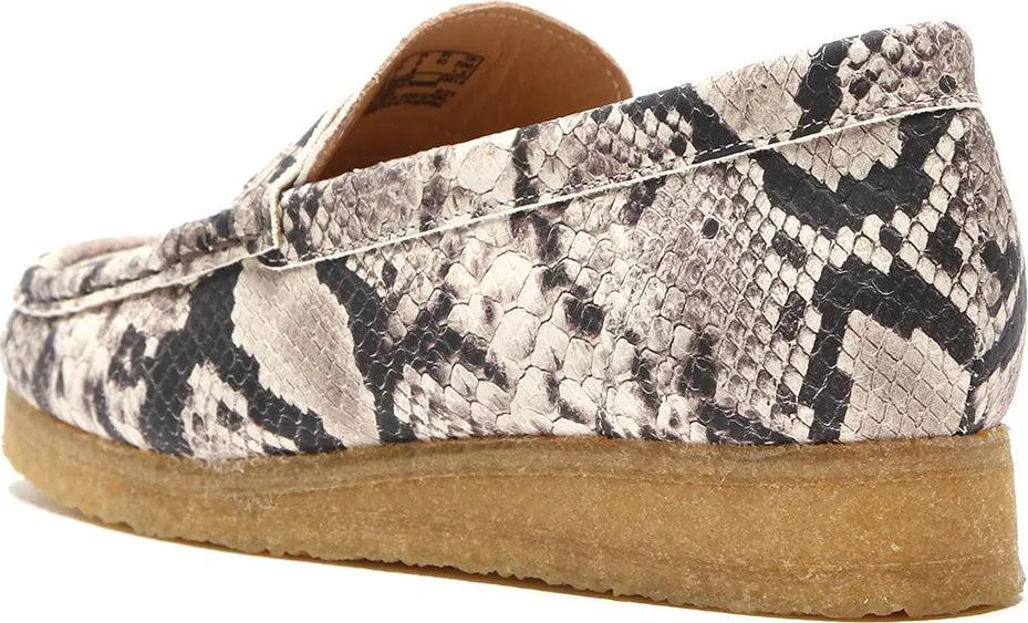 Women's Wallabee Loafer Grey Snake Leather