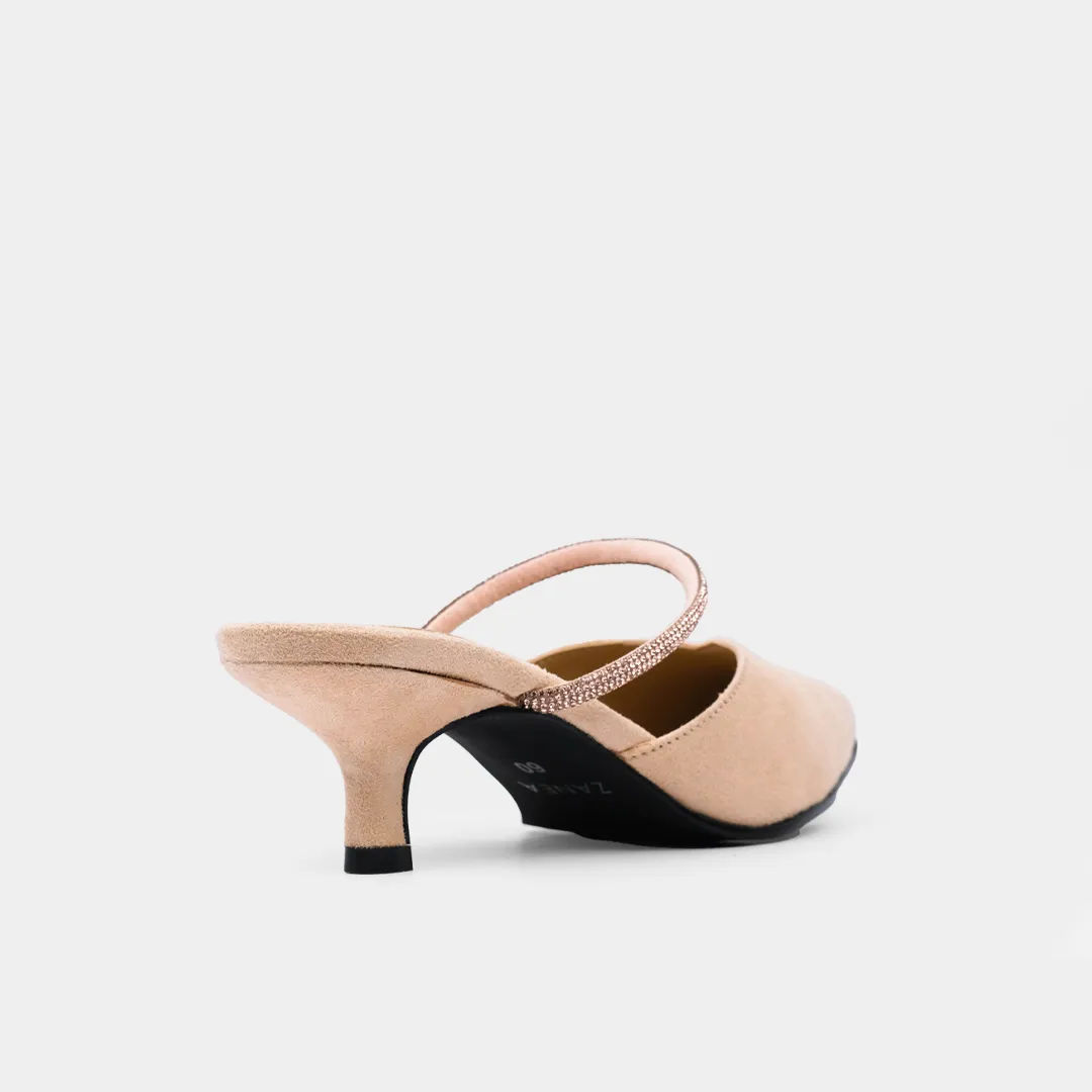 Yanna Heeled Mules (Nude)