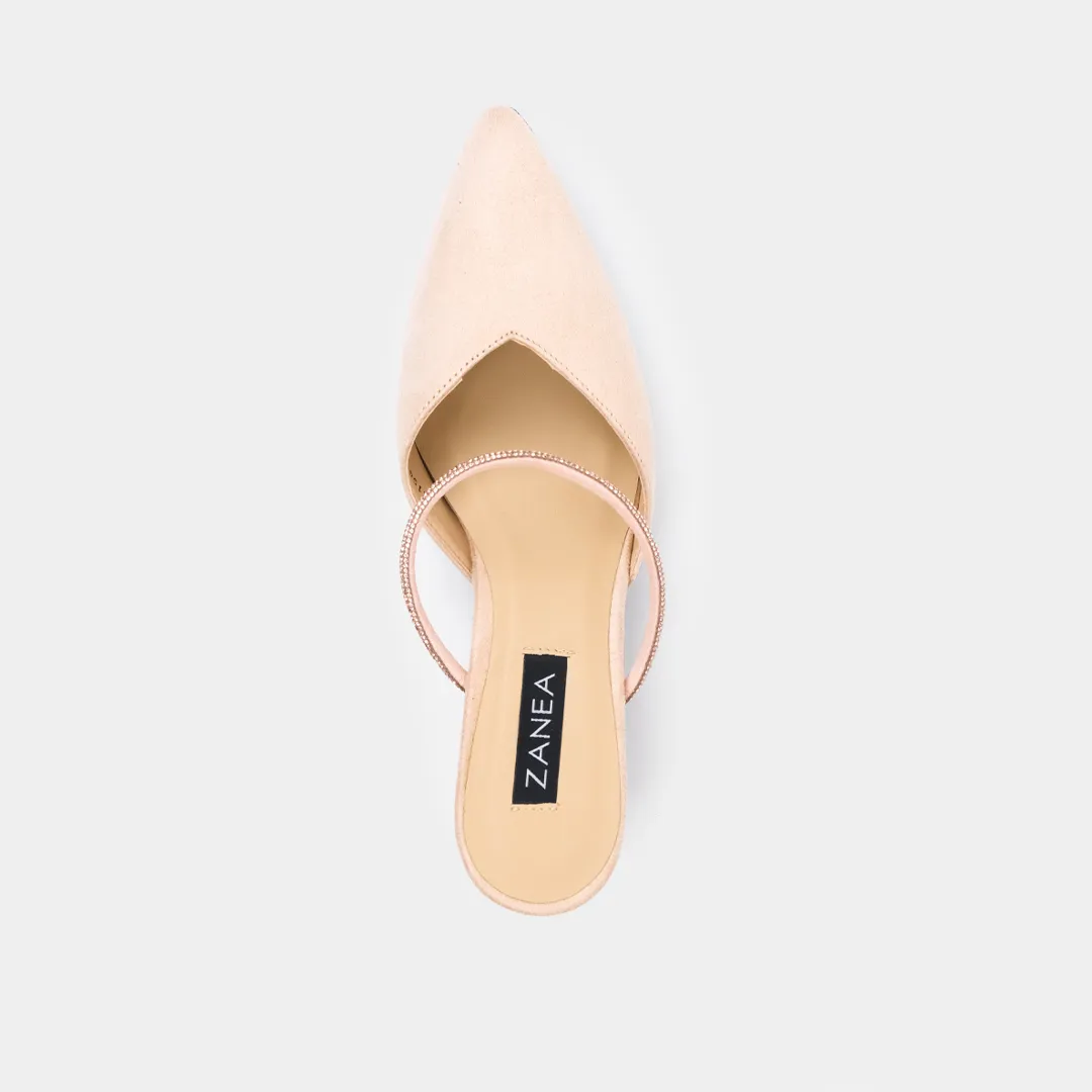 Yanna Heeled Mules (Nude)