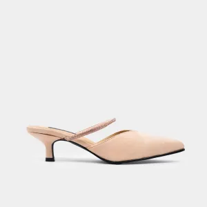 Yanna Heeled Mules (Nude)